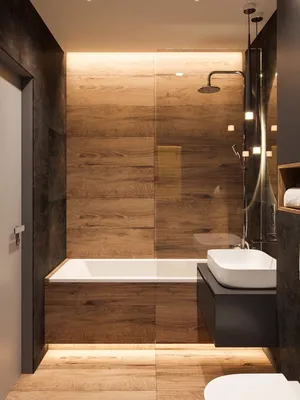 Ванная под дерево: лучшие идеи оформления дизайна (55 фото) | Дизайн и  интерьер ванной комнаты