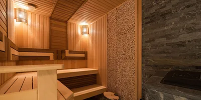 Проект бани Ольденбург, дом-баня из клееного бруса Ольденбург в Holz House