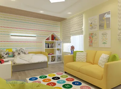 Дизайн-проект детской комнаты 19 кв. м для мальчика 8 лет | Студия Дениса  Серова