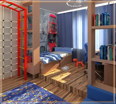 Дизайн комнаты для подростка мальчика 8 лет » Дизайн 2021 года - новые идеи  и примеры работ