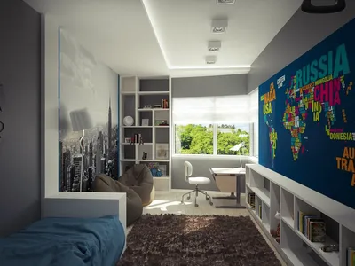 Дизайн детской комнаты для мальчика (100 фото): интерьер детской для  мальчика и подростка