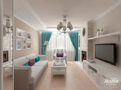 Дизайн интерьера двухкомнатной квартиры по ул. Шаумяна 93 | Студия дизайна  интерьеров Мята в Алматы