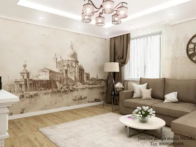 Дизайн интерьера кухни гостиной 97 серии в стиле классики. Abitant Москва