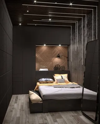 Темный лофт. Дизайн квартиры студии в Волгограде - студия Mossebo | Дизайн  интерьера, Планировки спальни, Роскошные спальни