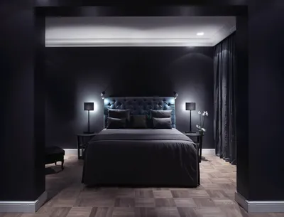 🔥 Дизайн тёмной спальни (50 фото) 2023 лучшие идеи для квартиры от дизайн-студии  в Москве! | Дизайн-квартиры.рф