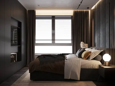 Дизайн интерьера в темных тонах спальня современном (45 фото) - красивые  картинки и HD фото