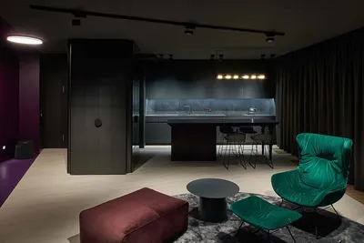Дизайн интерьера квартиры в темных тонах в Сочи ✔️ Идеи дизайна фото