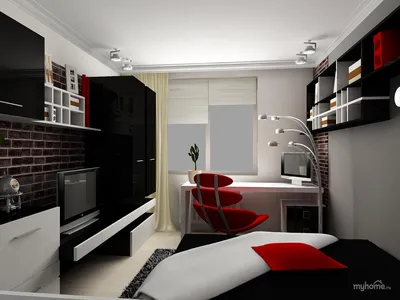 Дизайн интерьера комнаты для молодого человека » Картинки и фотографии  дизайна квартир, домов, коттеджей