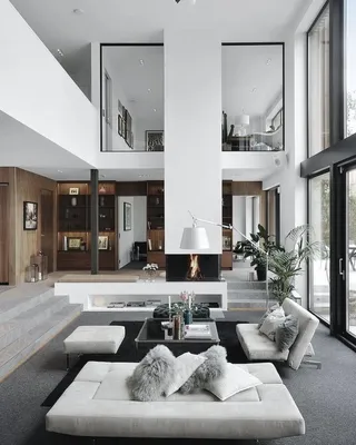 Дизайн дома в современном стиле внутри - 69 фото