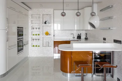 Интерьер кухни 14 кв метров: фото дизайна белых тонах | Houzz Россия