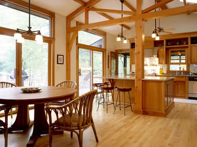 Дизайн деревянной кухни (47 фото) – теплота и комфорт интерьера