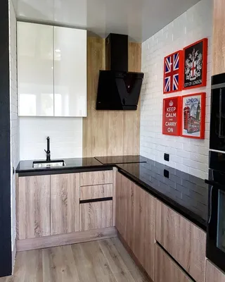 Дизайн кухни 5 кв. м. (100 фото): обустройство маленькой кухни с  холодильником