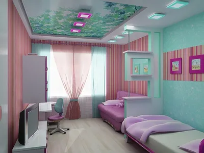 Дизайн детской комнаты для разнополых детей - 68 фото