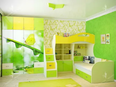 Детская мебель в комнату для двоих разнополых детей. Детская комната для  двух разнополых.