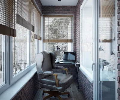 Кабинет на балконе: 50+ фото, идеи дизайна рабочего места