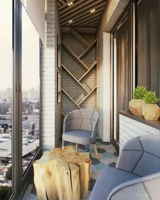 Студия дизайна интерьера on Instagram: “Уютная лоджия с панорамными окнами,  созданная для отдыха😍 Фрагмент нашего свежег… | Украшения для балкона,  Интерьер, Дизайн