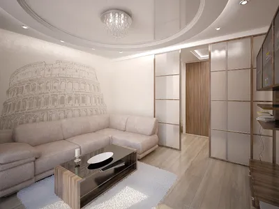 Дизайн комнаты зала в квартире » Дизайн 2021 года - новые идеи и примеры  работ