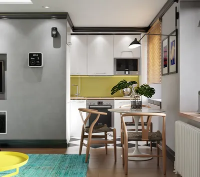 Дизайн квартиры хрущевки с маленькой кухней - 64 фото