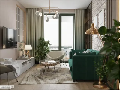 Натуральный интерьер для большой квартиры | LESH — Дизайн интерьера,  дизайнеры спб