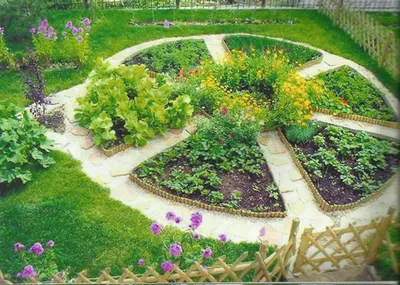 Дизайн сада и огорода в частном доме (89 фото): ландшафтный дизайн  современных дворов и декоративных грядок