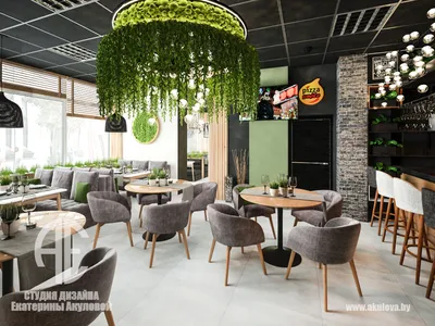 Дизайн интерьера кафе-пиццерии Pizza Smile в Солигорске