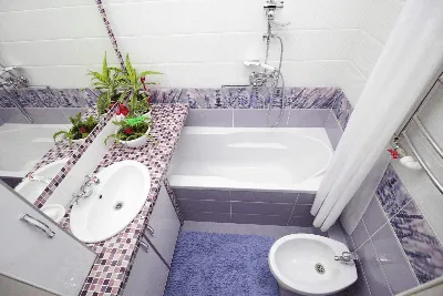 Дизайн маленькой ванной комнаты в хрущевке - 69 фото