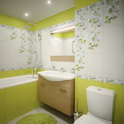 Плитка для Маленькой Ванной Комнаты + 150 ФОТО | Желтые ванные комнаты,  Стили украшения интерьера, Небольшие ванные комнаты