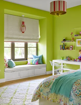 Детская комната в зеленых тонах (67 фото)