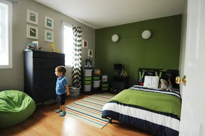 Зеленая детская комната - 60 фото