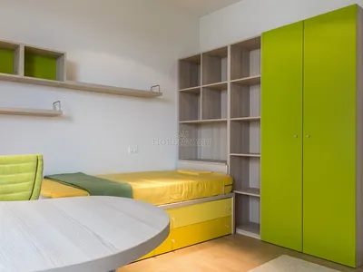 Экологичная детская комната «Лайм» в желто-зеленых тонах под заказ от  «ФиорензоМебель», Арт.116