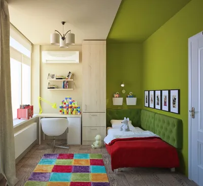 Как и какой зеленый цвет использовать в детской комнате: фото