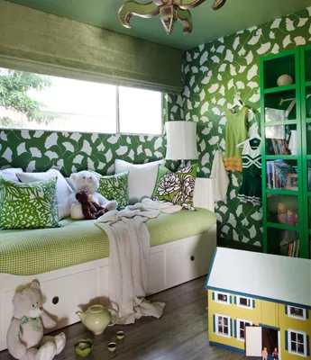 Зелёная комната для девочки - 72 фото
