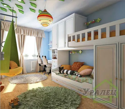 Дизайн интерьера детской комнаты - работы дизайнера компании Уралец