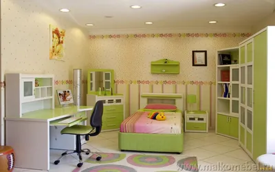 Комплект детской мебели с туалетным столиком - Фотографии и описание мебели  на заказ