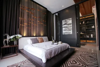 Темная комната: интерьер гостиной и спальни в коричневых и кофейных тонах с  фото
