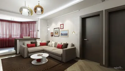 Дизайн 1 комнатной квартиры п 44т » Современный дизайн на Vip-1gl.ru