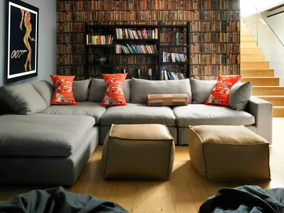 Угловые диваны – фото, идеи дизайна, примеры интерьеров и экстерьеров |  Houzz Россия