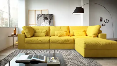 Угловой диван в интерьере гостиной - 30+ фото стильных современных  интерьеров с угловым диваном