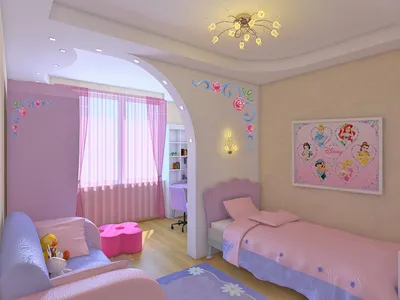 Потолки из гипсокартона для детской спальни - 74 фото