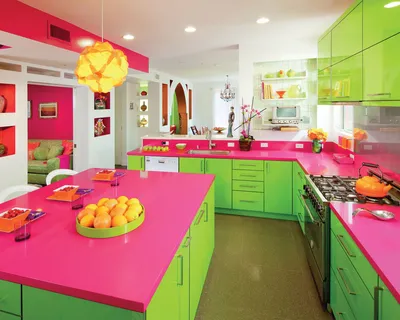 Яркие кухни фото - 69 фото