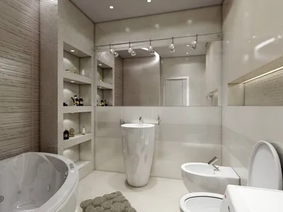 Дизайн ванной комнаты с туалетом - 69 фото