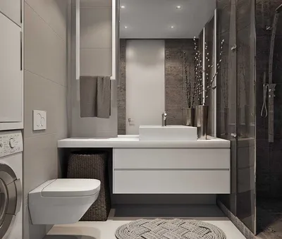 Дизайн ванной 4 кв. м. фото современных идей с туалетом и стиральной машиной
