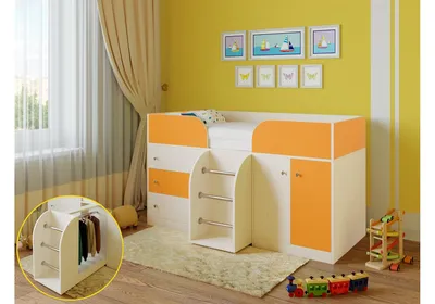 Детская кровать чердак Астра 5 РВ Мебель✓ купить по цене 23 500руб. |  Магазин КроватЁнок в Москве