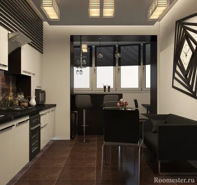 Дизайн кухни с балконом - 25 примеров интерьера