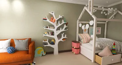 Стеллаж в детскую комнату для книг в виде дерева – заказать на Ярмарке  Мастеров – QXXMCRU | Стеллажи, Пермь
