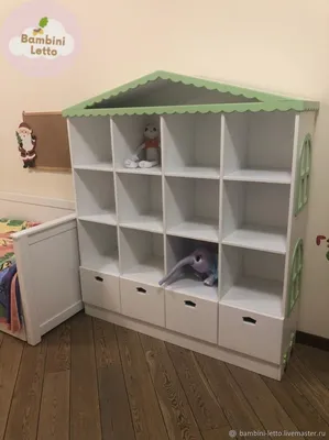 Детский стеллаж домик для игрушек – заказать на Ярмарке Мастеров – P088SRU  | Мебель для детской, Москва