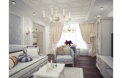 Квартира в классическом стиле - дизайн разработан для молодой девушки