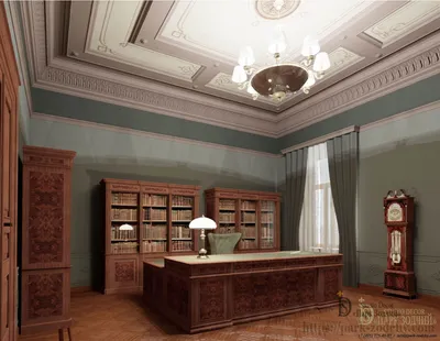 Дизайн интерьера дома в классическом стиле, стоимость разработки в Москве -  Студия Парк Зодчий