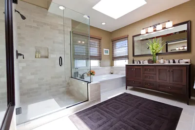 Дизайнерские решения для ванной комнаты 8 кв. м, особенности планировки и  выбора мебели - 21 фото