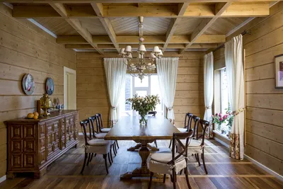 Интерьер деревянного дома внутри - фото домов из бруса и бревна 2022